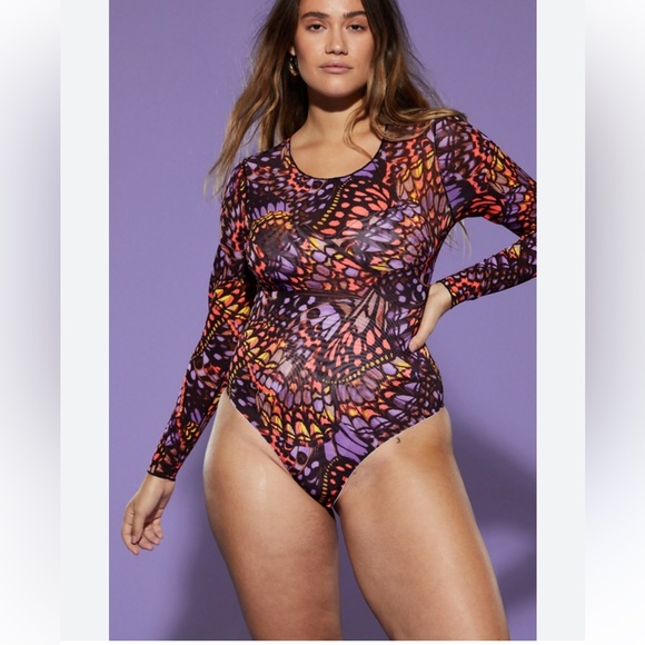 YITTY Tops - Yitty Bodysuit in hard to find Butterfly Print Size Large